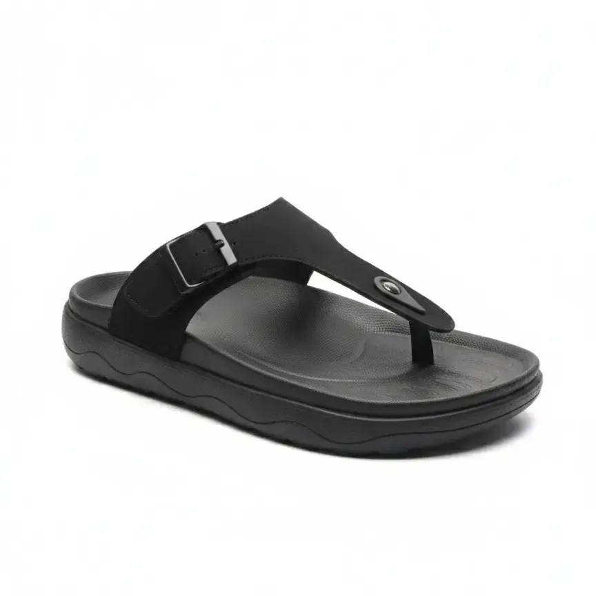 Wowzy R5 Black — Two-tone thong sandal