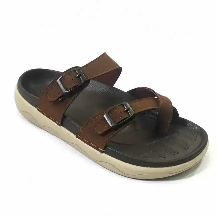 Wowzy R3 Tan — Dual-strap buckle sandal