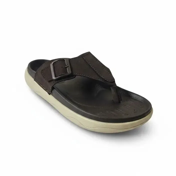 Wowzy R9 Brown — Single-buckle comfort slide