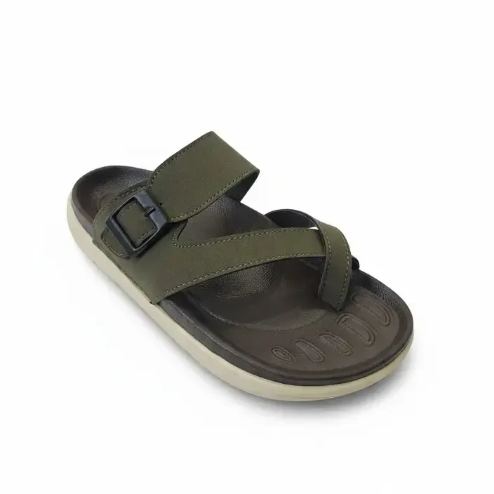 Wowzy R1 Olive — Cross-strap buckle sandal