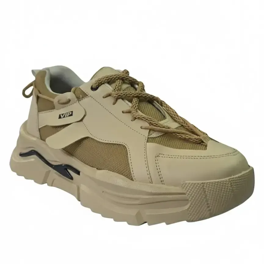 Chunky Runner Beige / Tan — Chunky platform sneaker